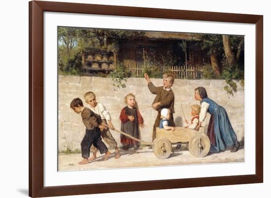 Kindergespann, 1868-Albert Anker-Framed Giclee Print