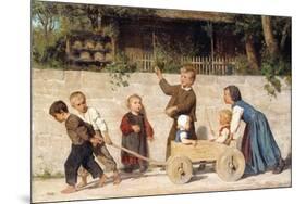 Kindergespann, 1868-Albert Anker-Mounted Giclee Print