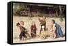 Kindergespann, 1868-Albert Anker-Framed Stretched Canvas