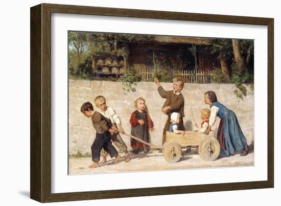 Kindergespann, 1868-Albert Anker-Framed Giclee Print