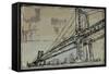 Kinetic City Sketch II-Ethan Harper-Framed Stretched Canvas