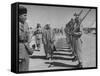 King Abdullah Inspects Guard of Honor of Arab Legion Soldiers at the Military Camp of Zerka-null-Framed Stretched Canvas