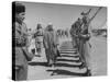 King Abdullah Inspects Guard of Honor of Arab Legion Soldiers at the Military Camp of Zerka-null-Stretched Canvas