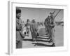 King Abdullah Inspects Guard of Honor of Arab Legion Soldiers at the Military Camp of Zerka-null-Framed Photographic Print