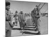 King Abdullah Inspects Guard of Honor of Arab Legion Soldiers at the Military Camp of Zerka-null-Mounted Photographic Print