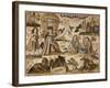 King Ahasuerus and Queen Esther, C.1660 (Silk, Metallic Yarns and Isinglass)-null-Framed Giclee Print