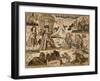 King Ahasuerus and Queen Esther, C.1660 (Silk, Metallic Yarns and Isinglass)-null-Framed Giclee Print