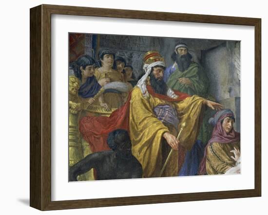 King Ahasuerus of Persia, 1876-Cesare Mariani-Framed Giclee Print