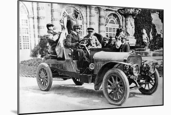 King Alfonso XIII in a Hispano-Suiza Car, Palace of La Granja, Segovia, Spain, C1907-null-Mounted Photographic Print
