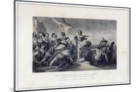 King Alfred Inciting the Anglo-Saxons to Repel the Invasion of the Danes-Herbert Bourne-Mounted Giclee Print