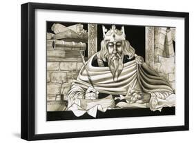 King Alfred Was a Keen Scholar-Richard Hook-Framed Giclee Print