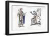 King and Knight, Late 12th Century-Henry Shaw-Framed Giclee Print