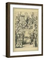 King and Queen of Hearts, Lewis Carroll-John Tenniel-Framed Giclee Print