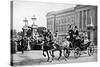 King and Queen Outside Buckingham Palace, Wwi-null-Stretched Canvas