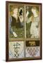 King Arthur and Queen Guinevere, Six Tile Panel Manufactured by Morris, Marshall, Faulkner and Co.-Edward Burne-Jones-Framed Giclee Print