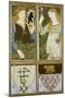 King Arthur and Queen Guinevere, Six Tile Panel Manufactured by Morris, Marshall, Faulkner and Co.-Edward Burne-Jones-Mounted Giclee Print