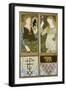 King Arthur and Queen Guinevere, Six Tile Panel Manufactured by Morris, Marshall, Faulkner and Co.-Edward Burne-Jones-Framed Giclee Print