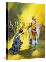 King Arthur and the Knights of the Round Table-English School-Stretched Canvas