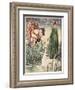 King Arthur asks the Lady of the Lake for the sword Excalibur, from 'Stories of the Knights of the-Walter Crane-Framed Giclee Print
