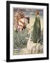 King Arthur asks the Lady of the Lake for the sword Excalibur, from 'Stories of the Knights of the-Walter Crane-Framed Giclee Print