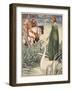 King Arthur asks the Lady of the Lake for the sword Excalibur, from 'Stories of the Knights of the-Walter Crane-Framed Giclee Print