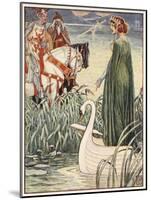 King Arthur asks the Lady of the Lake for the sword Excalibur, from 'Stories of the Knights of the-Walter Crane-Mounted Giclee Print