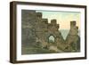 King Arthur's Castle Walls, Tintagle, Cornwall, England-null-Framed Art Print