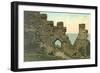 King Arthur's Castle Walls, Tintagle, Cornwall, England-null-Framed Art Print