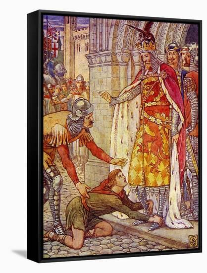 King Arthur's Knights-Walter Crane-Framed Stretched Canvas