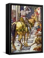 King Arthur's Knights-Walter Crane-Framed Stretched Canvas