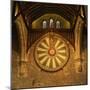 King Arthur's Round Table Mounted on Wall of Castle Hall, Winchester, England, United Kingdom-Roy Rainford-Mounted Photographic Print