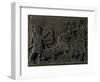 King Ashurnazirpal Hunting Lions, a Lion Leaping at the King's Chariot-null-Framed Giclee Print