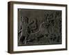 King Ashurnazirpal Hunting Lions, a Lion Leaping at the King's Chariot-null-Framed Giclee Print