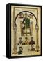 King Astolfo, Miniature from the Codex Matritensis Leges Langobardorum-null-Framed Stretched Canvas