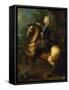 King August III, of Poland as Prince on Horse, C. 1718-Louis Silvestre-Framed Stretched Canvas