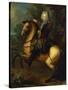 King August III, of Poland as Prince on Horse, C. 1718-Louis Silvestre-Stretched Canvas