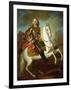 King Augustus II, (The Strong) of Poland Mounted on a Horse, C. 1718-Louis Silvestre-Framed Premium Giclee Print