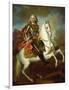 King Augustus II, (The Strong) of Poland Mounted on a Horse, C. 1718-Louis Silvestre-Framed Giclee Print