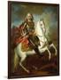 King Augustus II, (The Strong) of Poland Mounted on a Horse, C. 1718-Louis Silvestre-Framed Giclee Print