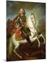 King Augustus II, (The Strong) of Poland Mounted on a Horse, C. 1718-Louis Silvestre-Mounted Giclee Print