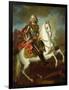 King Augustus II, (The Strong) of Poland Mounted on a Horse, C. 1718-Louis Silvestre-Framed Giclee Print