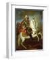 King Augustus II, (The Strong) of Poland Mounted on a Horse, C. 1718-Louis Silvestre-Framed Giclee Print