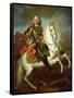 King Augustus II, (The Strong) of Poland Mounted on a Horse, C. 1718-Louis Silvestre-Framed Stretched Canvas