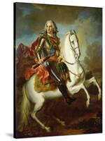 King Augustus II, (The Strong) of Poland Mounted on a Horse, C. 1718-Louis Silvestre-Stretched Canvas