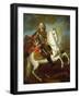 King Augustus II, (The Strong) of Poland Mounted on a Horse, C. 1718-Louis Silvestre-Framed Giclee Print