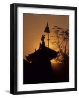King Bhupatindra Malla's Column at Sunset, Kathmandu, Nepal-Merrill Images-Framed Photographic Print