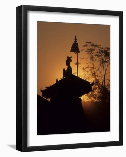 King Bhupatindra Malla's Column at Sunset, Kathmandu, Nepal-Merrill Images-Framed Photographic Print