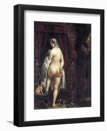 King Candaules of Lydia Showing His Wife to Gyges-Jacob Jordaens-Framed Giclee Print