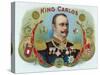King Carlos Brand Cigar Inner Box Label, King Juan Carlos I of Spain-Lantern Press-Stretched Canvas