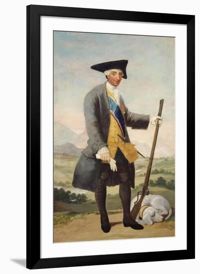 King Carlos Iii in Hunting Dress, C.1786-Francisco de Goya-Framed Giclee Print